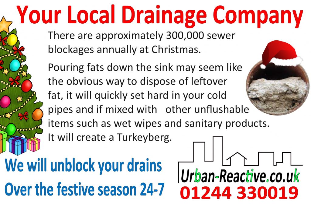 There are approximately 300,000 sewer blockages annually at Christmas.