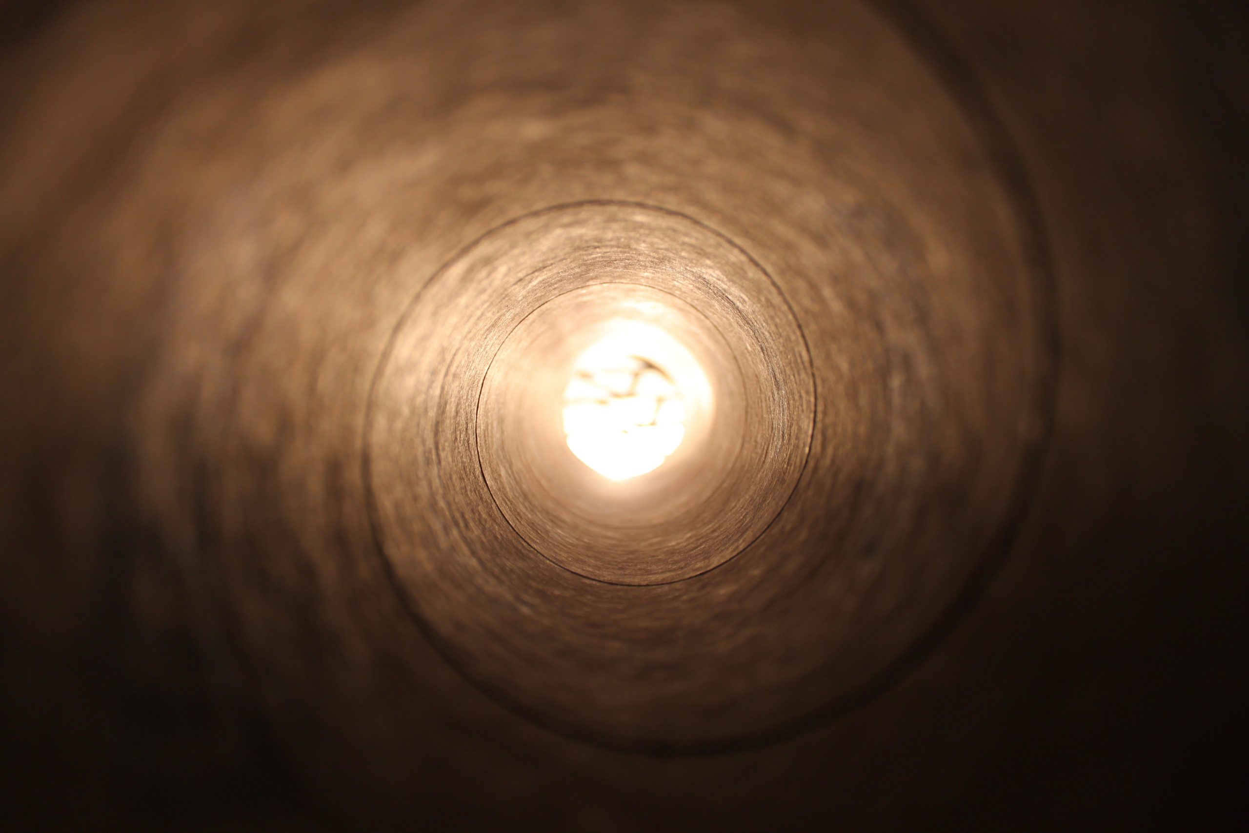 view from inside a pipe