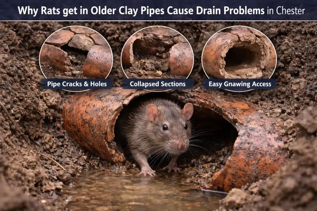 Why Rats Get Into Older Clay Drain Pipes in Chester