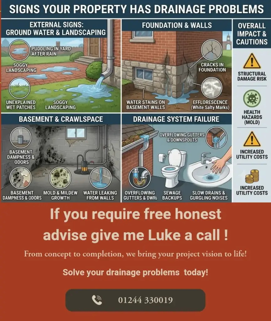Signs Your Property Has Drainage Problems in Vicars Cross