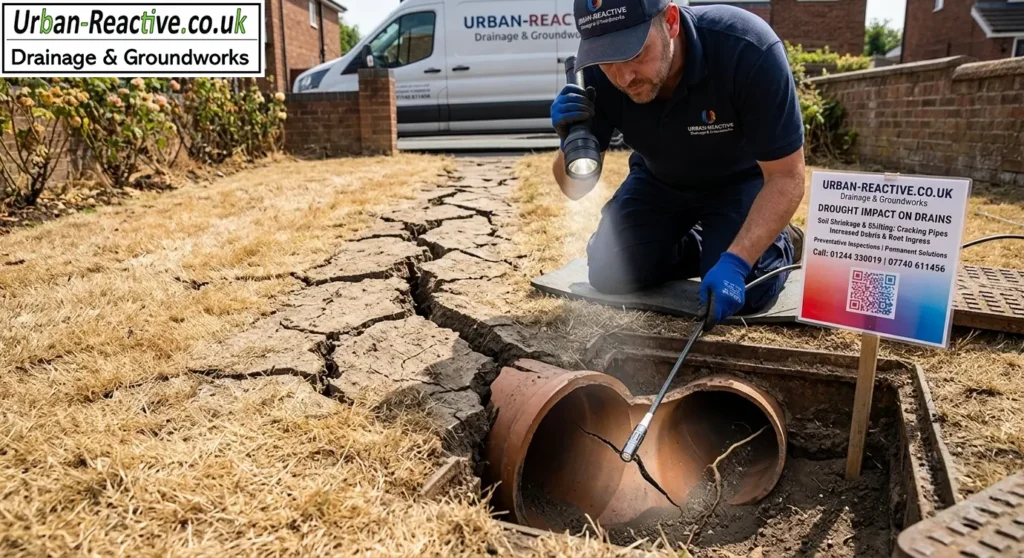 If My Lawn Has Gone Brown and Cracks Are Appearing in the Soil, Could This Affect My Drains