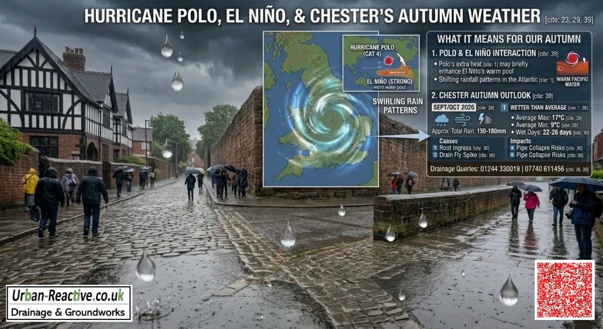Will Hurricane Polo have any effect on El Niño, and Will that affect our weather in and around Chester this autumn
